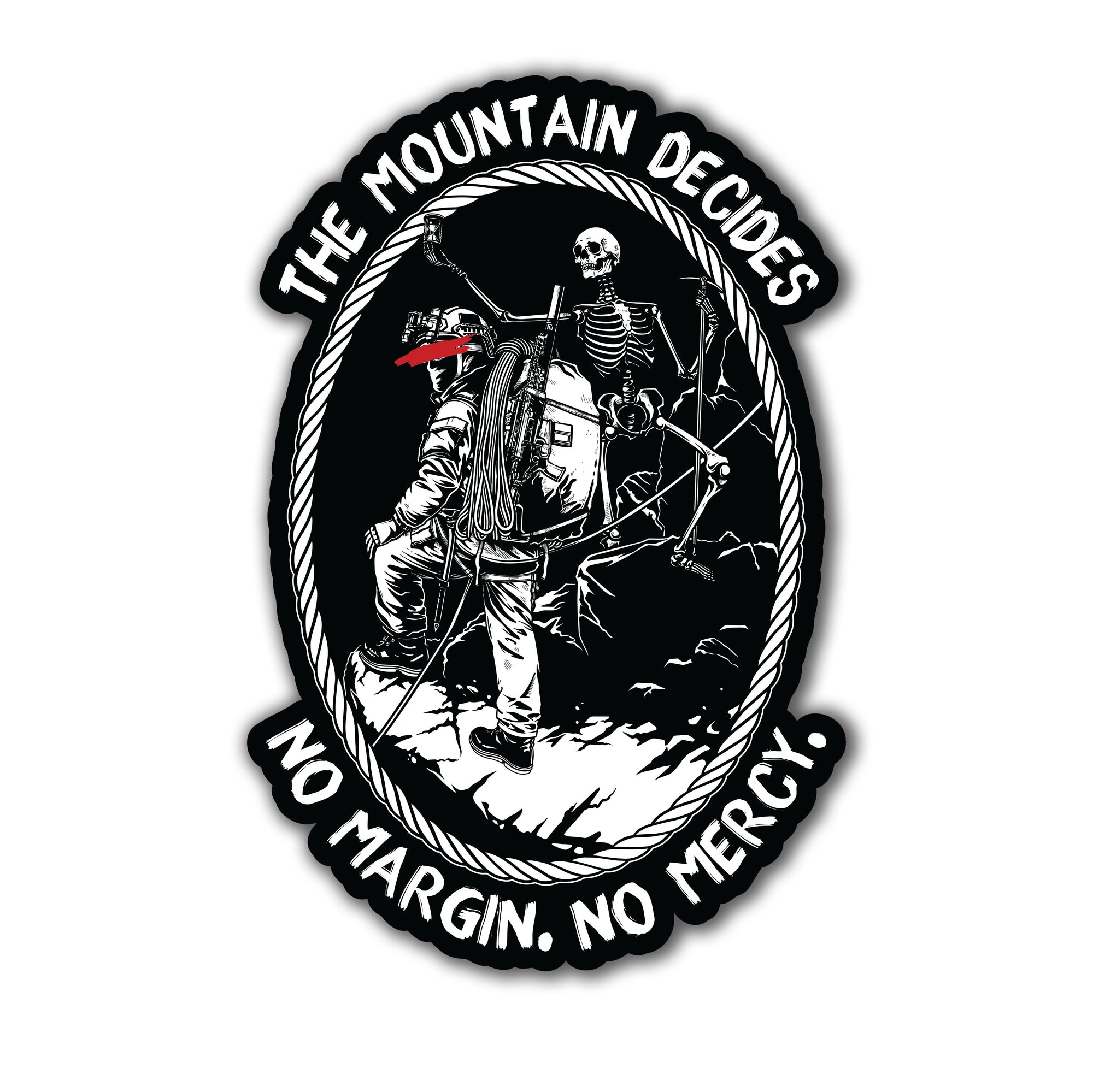 The Mountain Decides Sticker