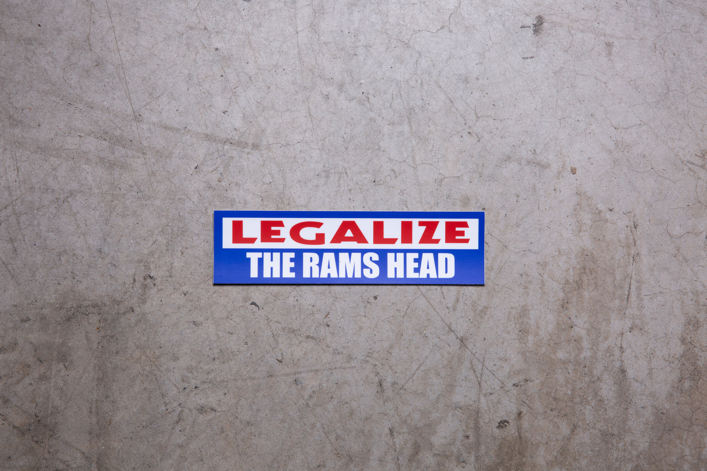 LEGALIZE THE RAMS HEAD - Bumper Sticker – OVIS APPAREL